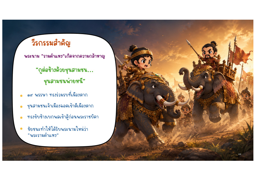 วีรกรรมสำคัญ