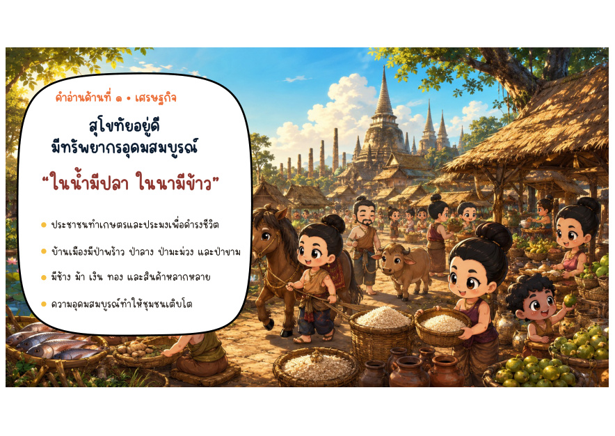 เศรษฐกิจและความอุดมสมบูรณ์